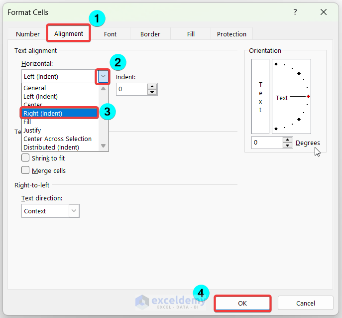 How to Align Right in Excel (5 Simple Methods) ExcelDemy