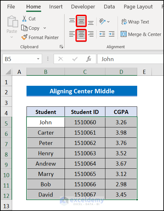 All Types of Alignment in Excel (Explained in Detail) ExcelDemy