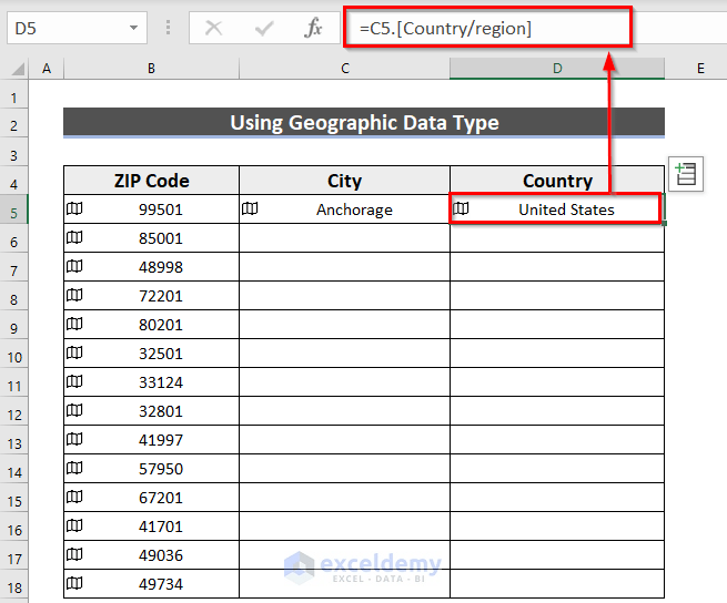 How to Lookup ZIP Code in Excel (4 Suitable Methods)
