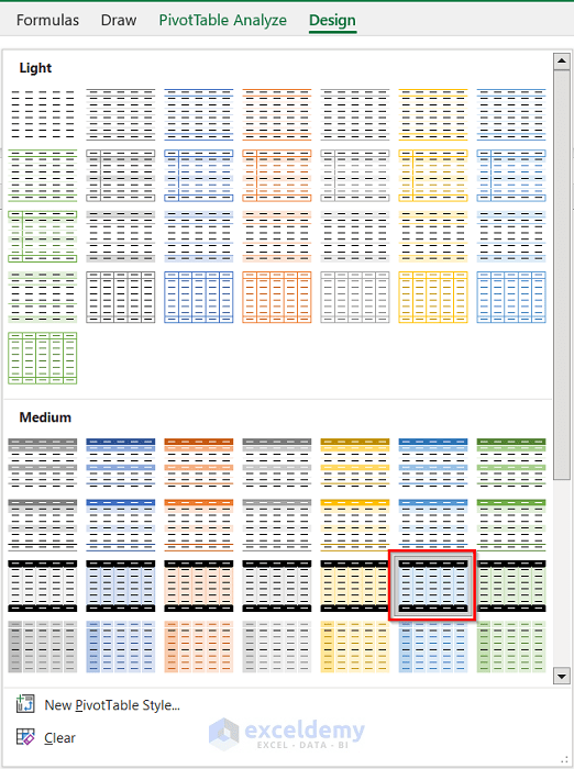How to Copy and Paste Pivot Table Values with Formatting in Excel