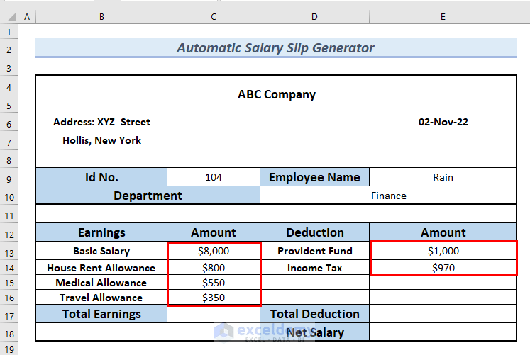 How to Create Automatic Salary Slip Generator Using Excel