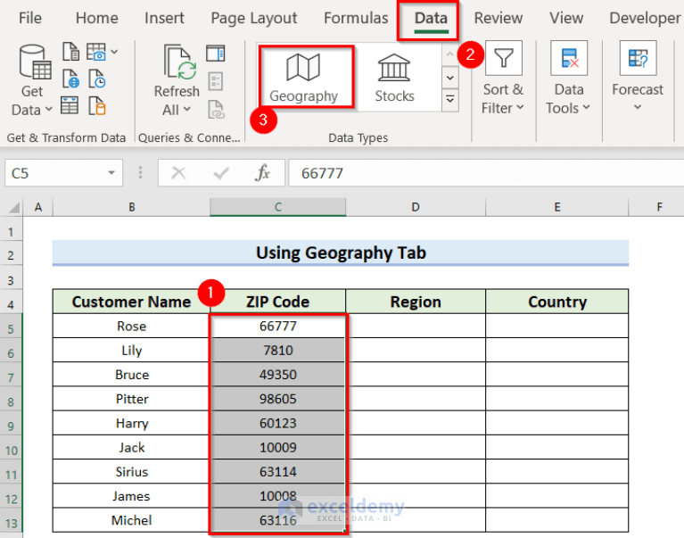 How to Map Excel Data by ZIP Code (2 Easy Methods)