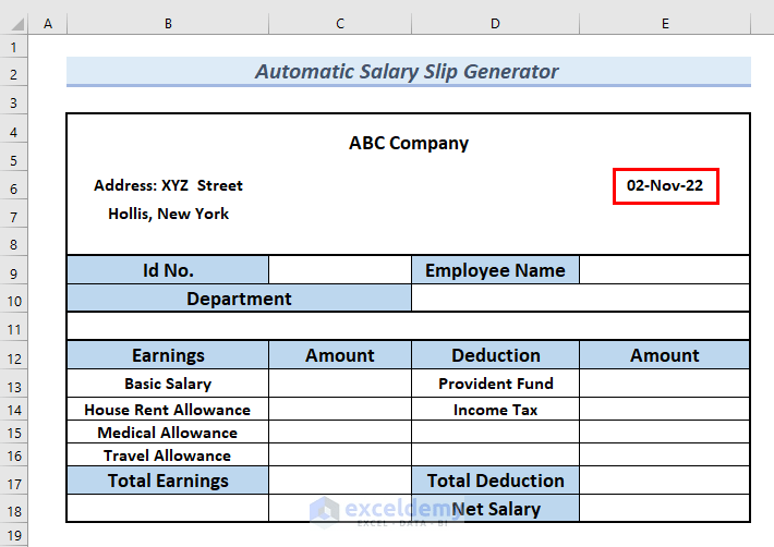 How to Create Automatic Salary Slip Generator Using Excel