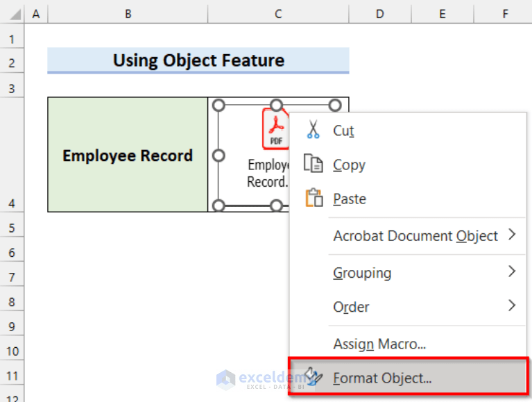 How to Attach PDF File in Excel (3 Easy Ways) ExcelDemy