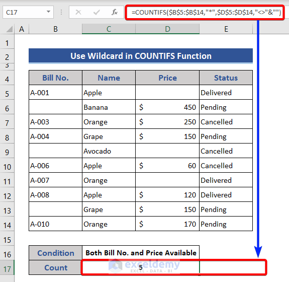 Advanced Use of COUNTIFS Function in Excel (9 Examples)