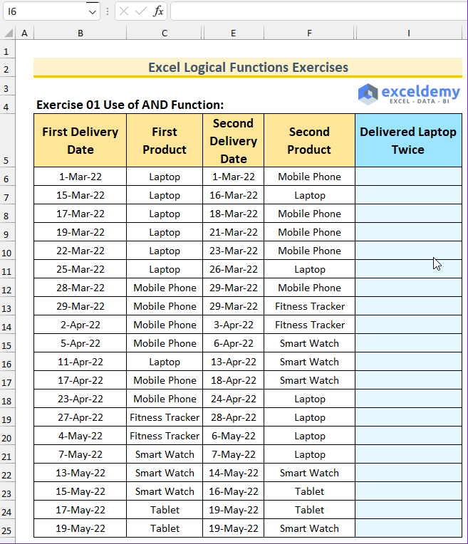 Excel Exercises with 9 Logical Functions ExcelDemy