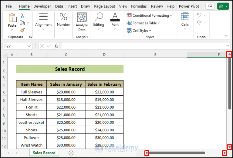 [Fixed!] Excel Scrolling Too Many Rows (2 Easy Solutions)