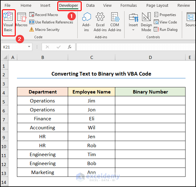 How to Convert Decimals to Binary in Excel 3 Methods