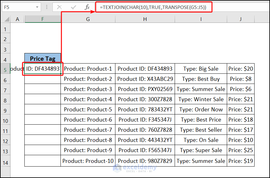 How to Create Price Tags in Excel (with Quick Steps) ExcelDemy