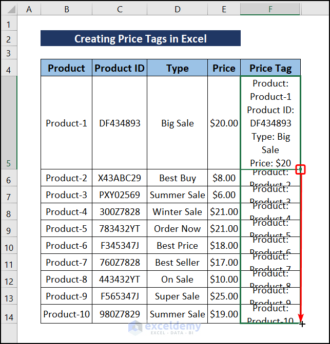 How to Create Price Tags in Excel (with Quick Steps) ExcelDemy