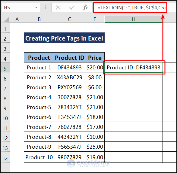 How to Create Price Tags in Excel (with Quick Steps) ExcelDemy