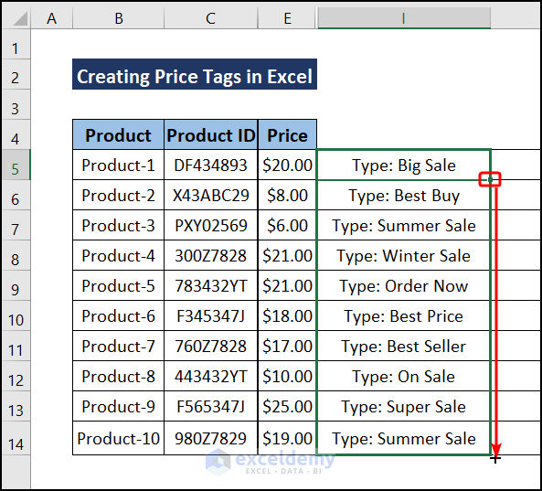 How to Create Price Tags in Excel (with Quick Steps) ExcelDemy