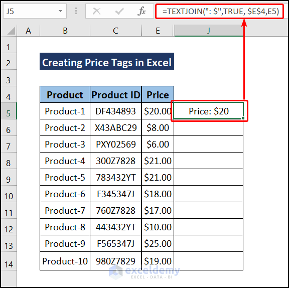 How to Create Price Tags in Excel (with Quick Steps) ExcelDemy