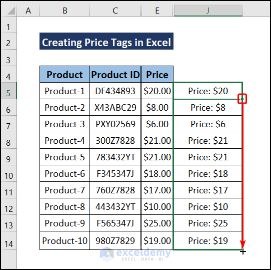 How to Create Price Tags in Excel (with Quick Steps) ExcelDemy