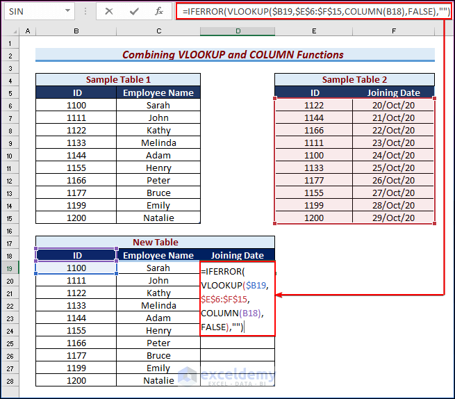 How to Create a Table from Another Table in Excel (3 Easy Ways)