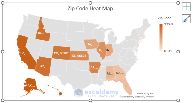 How to Create a Zip Code Heat Map in Excel (with Useful Steps)