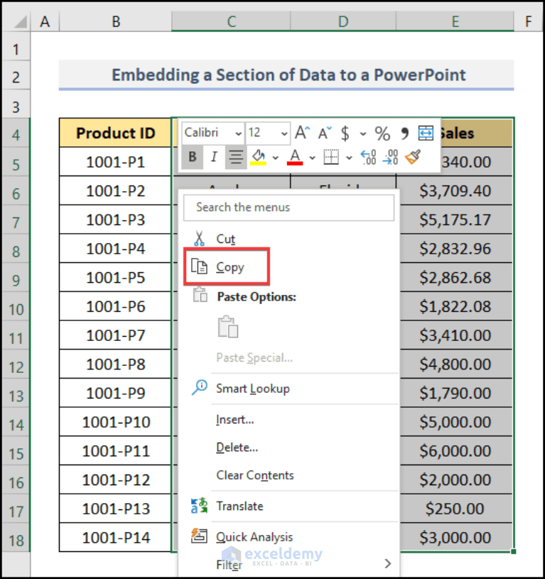 How to Embed an Excel File in PowerPoint (5 Easy Ways)