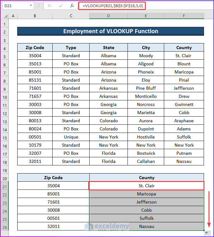 How to Lookup County from Zip Code in Excel 3 Suitable Ways ExcelDemy