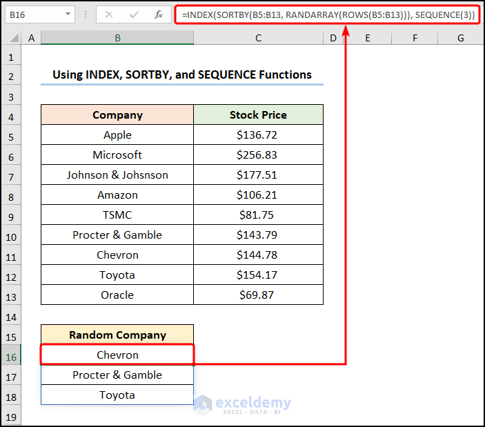 How to Randomize a List in Excel Without Duplicates (4 Ways)