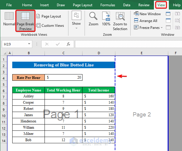 How to Remove Blue Lines in Excel (with Easy Steps) ExcelDemy