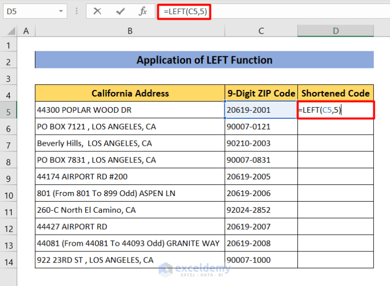 How to Remove Last 4 Digits of Zip Code in Excel (10 Easy Ways)