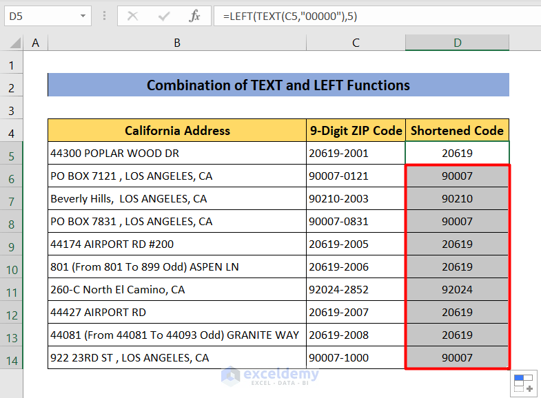 How to Remove the Last 4 Digits of a Zip Code in Excel 10 Methods