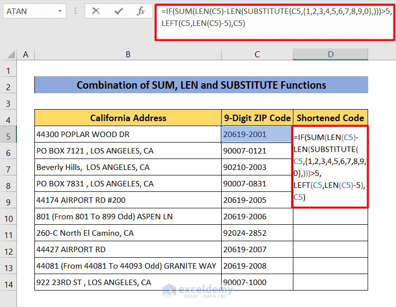 How to Remove the Last 4 Digits of a Zip Code in Excel 10 Methods