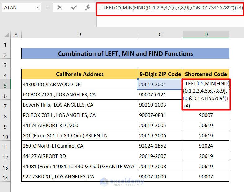 How to Remove the Last 4 Digits of a Zip Code in Excel 10 Methods