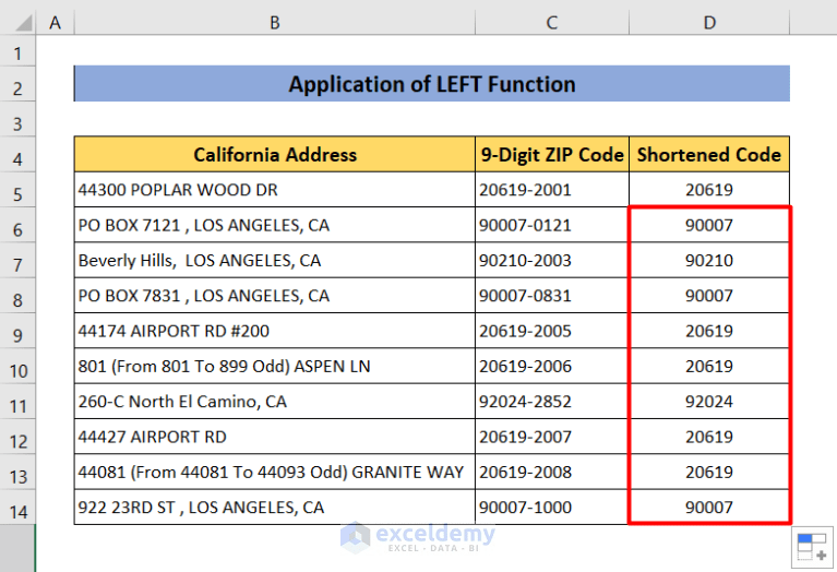 How to Remove Last 4 Digits of Zip Code in Excel (10 Easy Ways)