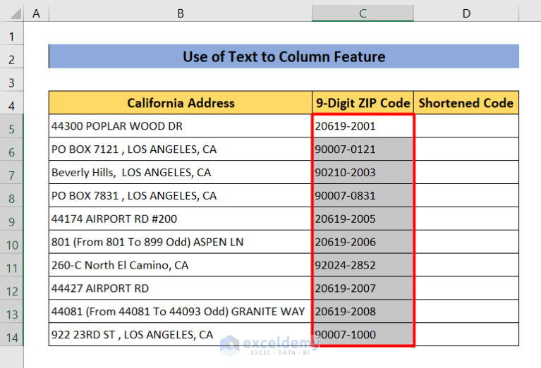How to Remove Last 4 Digits of Zip Code in Excel (10 Easy Ways)
