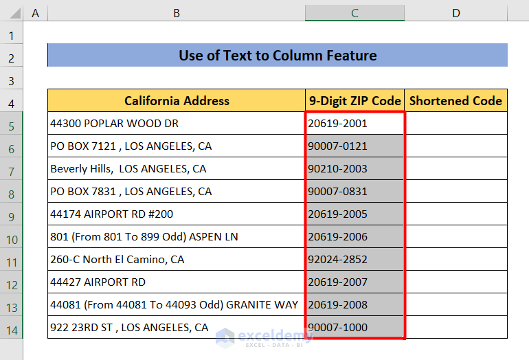 How to Remove Last 4 Digits of Zip Code in Excel (10 Easy Ways)