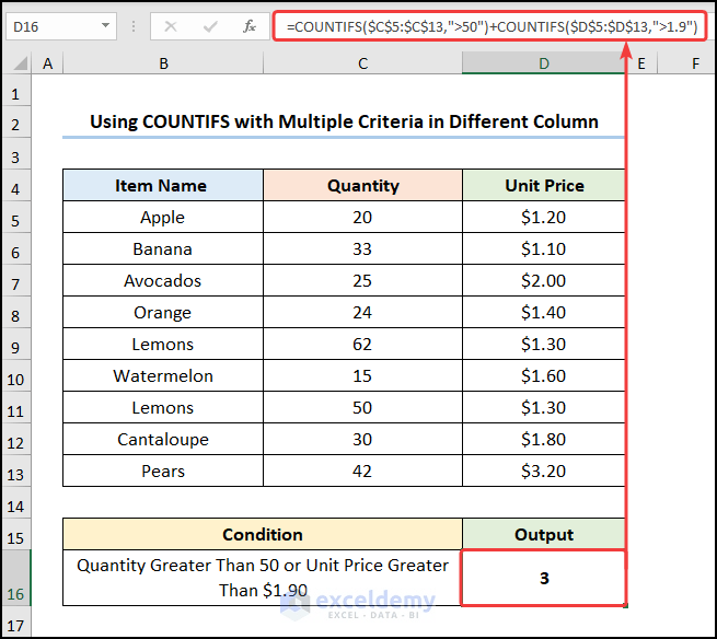 How to Use Nested COUNTIF Function in Excel 6 Suitable Methods
