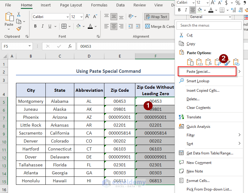 [Fixed] Zip Codes in Excel Starting with 0 ExcelDemy