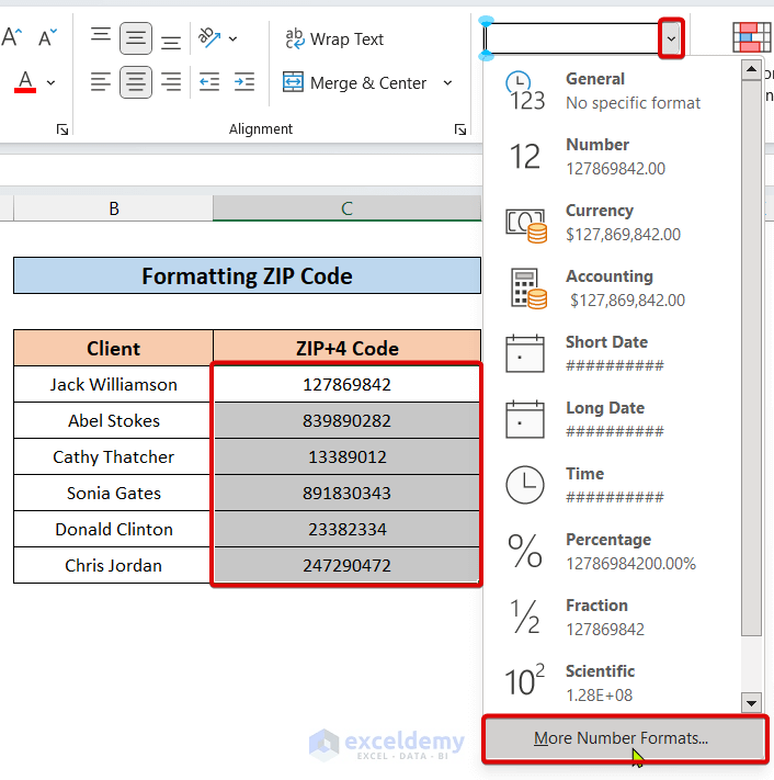 How to Concatenate ZIP Codes in Excel (3 Easy Methods)
