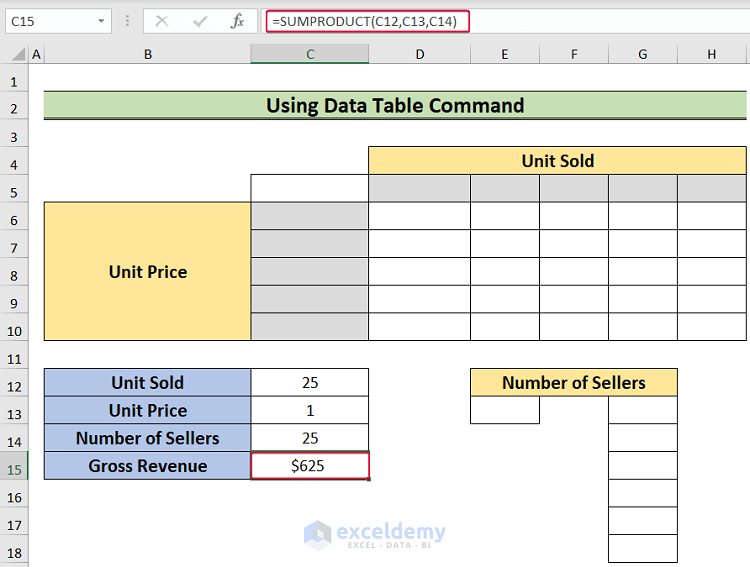 How to Create a Data Table with 3 Variables 2 Examples