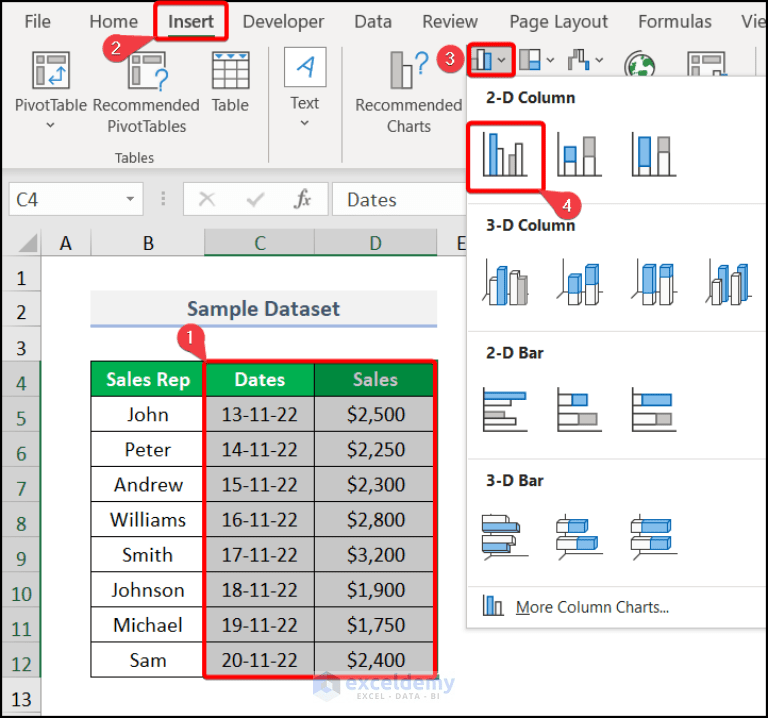 How to Show Data Labels in Thousands in Excel Chart