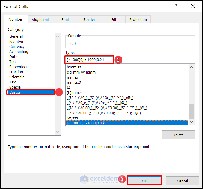 How to Show Data Labels in Thousands in an Excel Chart 4 Steps