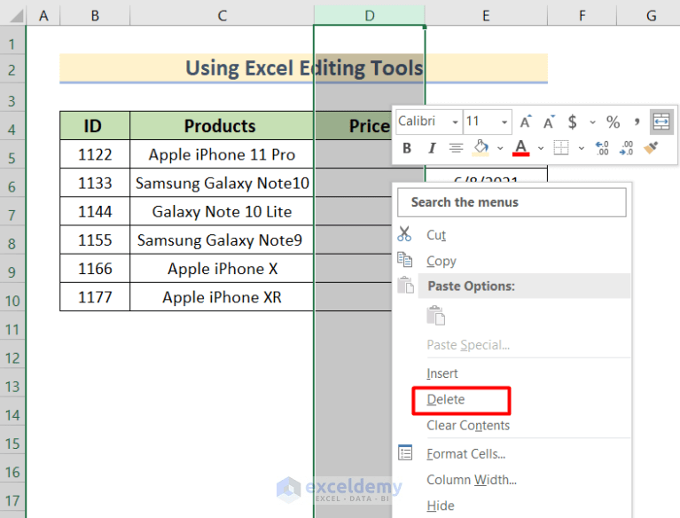How to Delete Empty Columns with Header in Excel (4 Easy Ways)