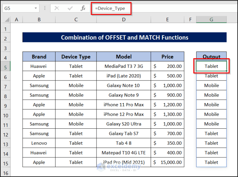 Dynamic Named Range Based on Cell Value in Excel ExcelDemy