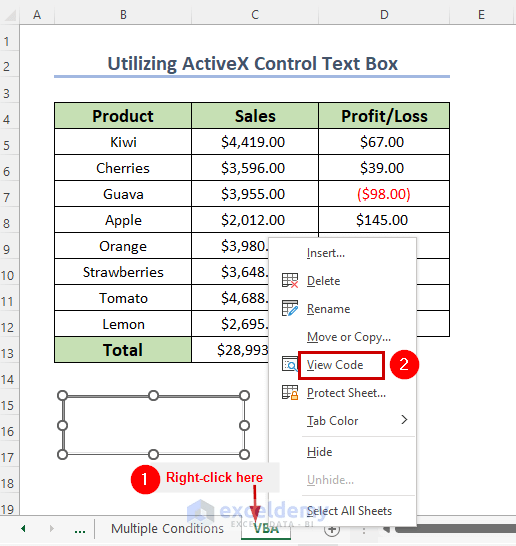 How to Link a Text Box to a Cell in Excel 4 Examples