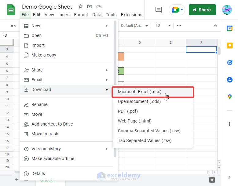 How to Transform Google Sheets to Excel Automatically
