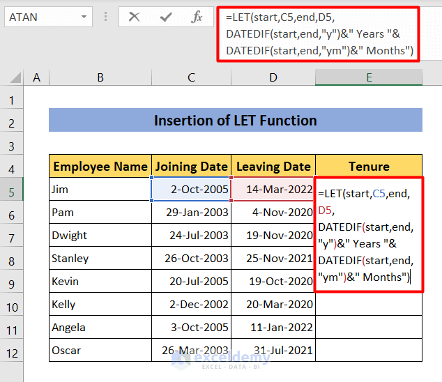 How to Calculate Tenure in Years and Months in Excel ExcelDemy