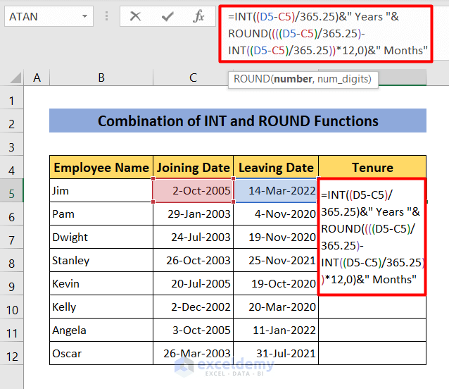 How to Calculate Tenure in Years and Months in Excel ExcelDemy
