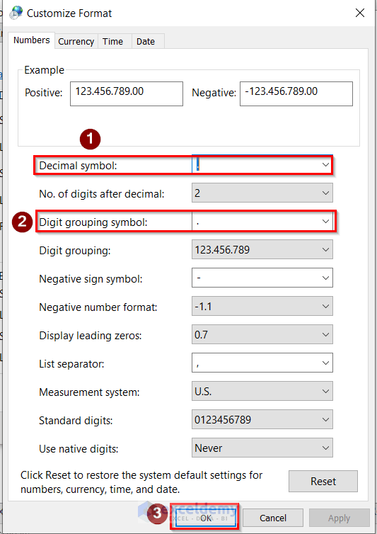 How to Change the Comma Separator in Excel (7 Easy Methods)
