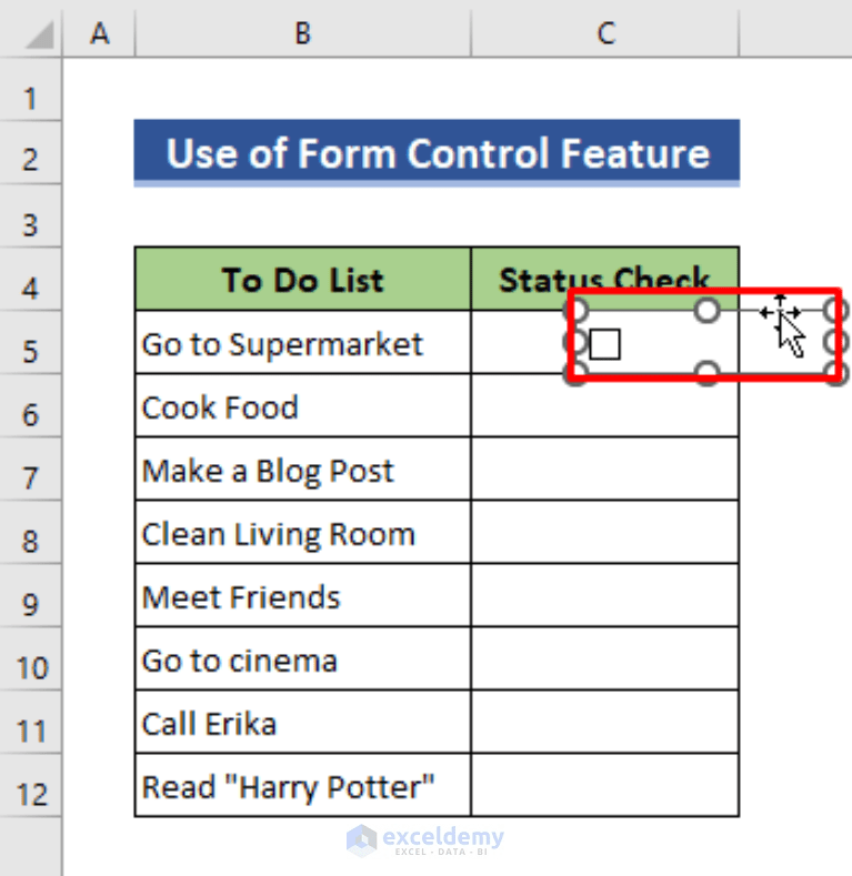 How to Make a Checklist in Excel (with Easy Steps) ExcelDemy