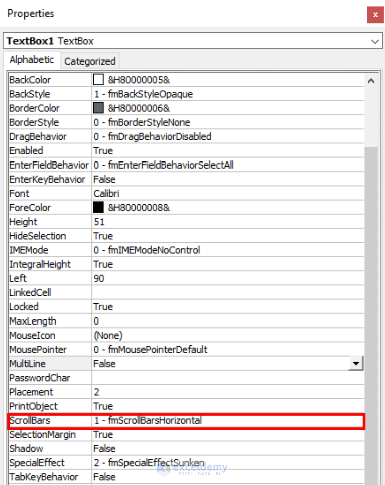 How to Insert Scrolling Text Box in Excel (2 Ideal Examples)