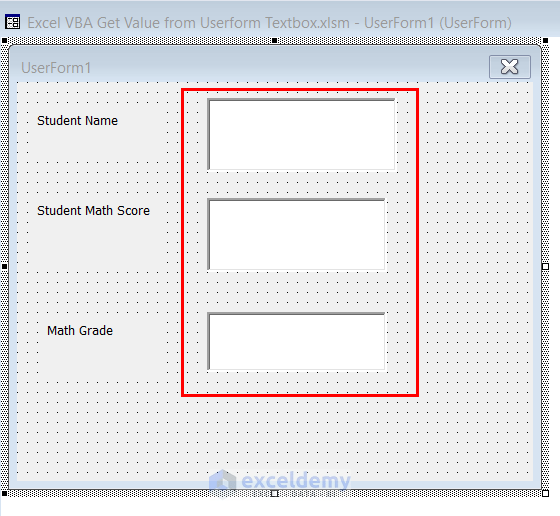 How to Use VBA to Get Value from Userform Textbox in Excel