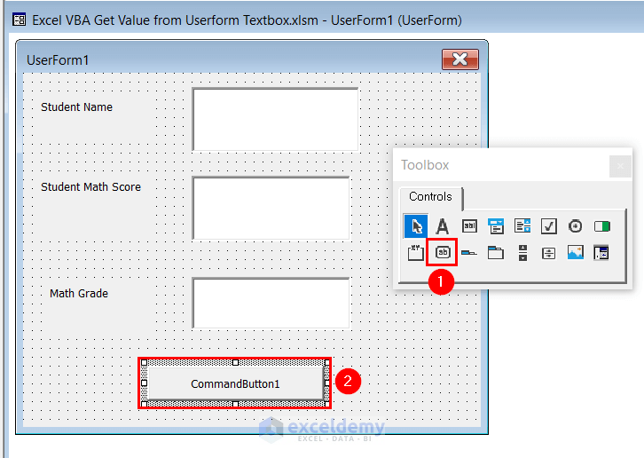 How to Use VBA to Get Value from Userform Textbox in Excel