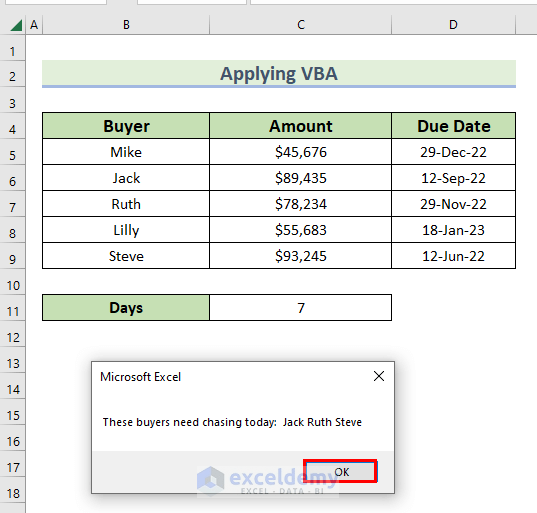 How to Create Notifications or Reminders in Excel (5 Methods)