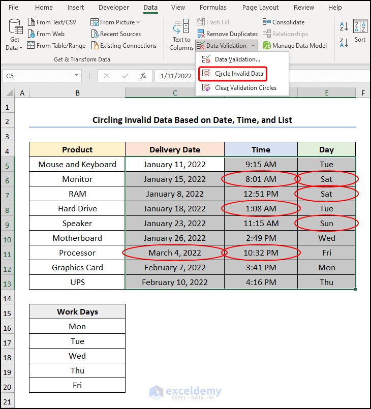 How to Circle Invalid Data in Excel (4 Suitable Ways) ExcelDemy